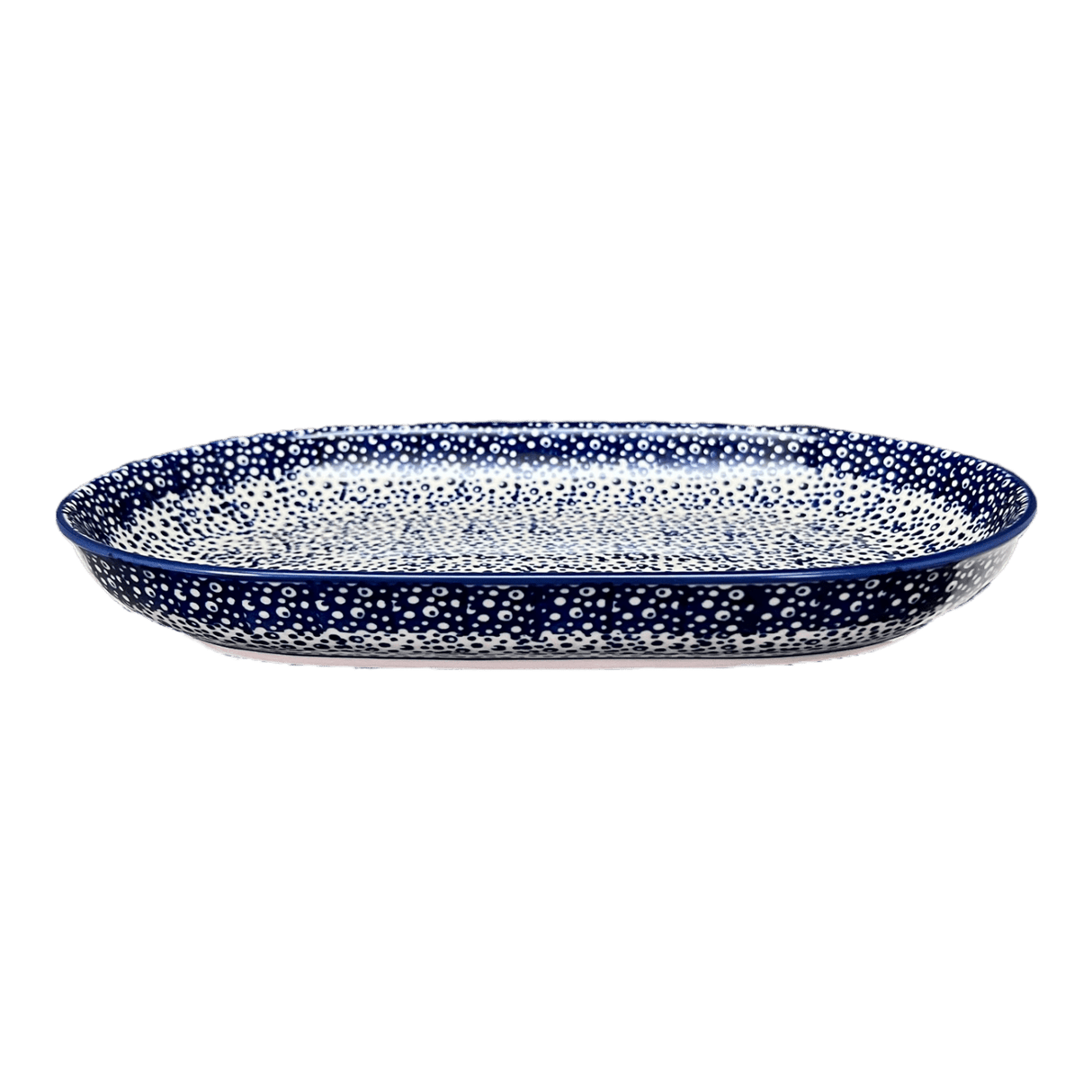Plate, Roaster, Oval, 7"x11" in "Sea Foam" by Manufaktura | P099T-MAGM