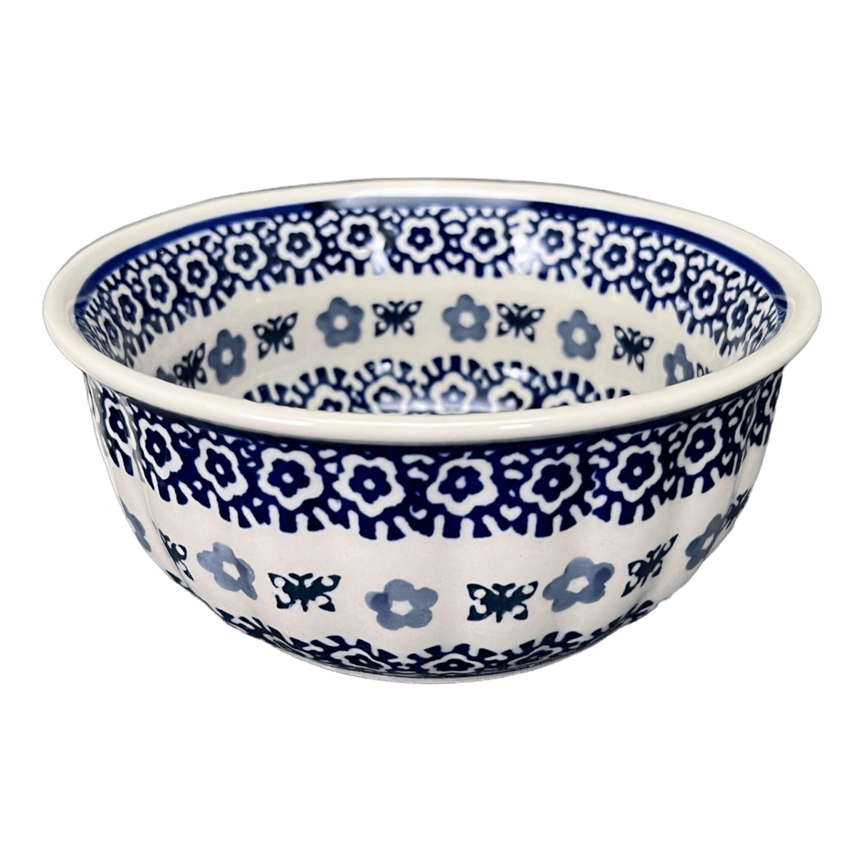 Bowl, Round, 5.5" in "Butterfly Border" by Manufaktura | M083T-P249