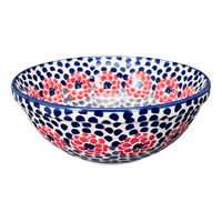 A picture of a Polish Pottery 6.75" Bowl (Falling Petals) | M090U-AS72 as shown at PolishPotteryOutlet.com/products/6-75-bowl-falling-petals-m090u-as72