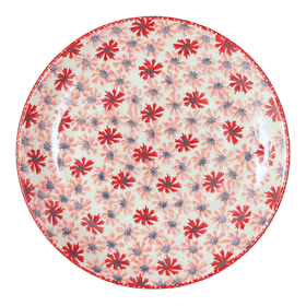 Polish Pottery 10" Dinner Plate (Scarlet Daisy) | T132U-AS73 Additional Image at PolishPotteryOutlet.com