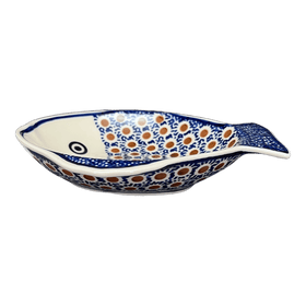 Polish Pottery Small Fish Platter (Chocolate Drop) | S014T-55 Additional Image at PolishPotteryOutlet.com