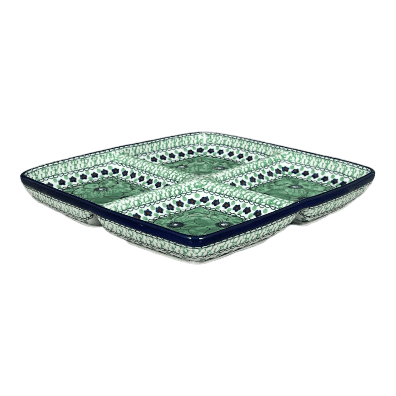 Divided Square Dish, 9.75", CA (AB40)