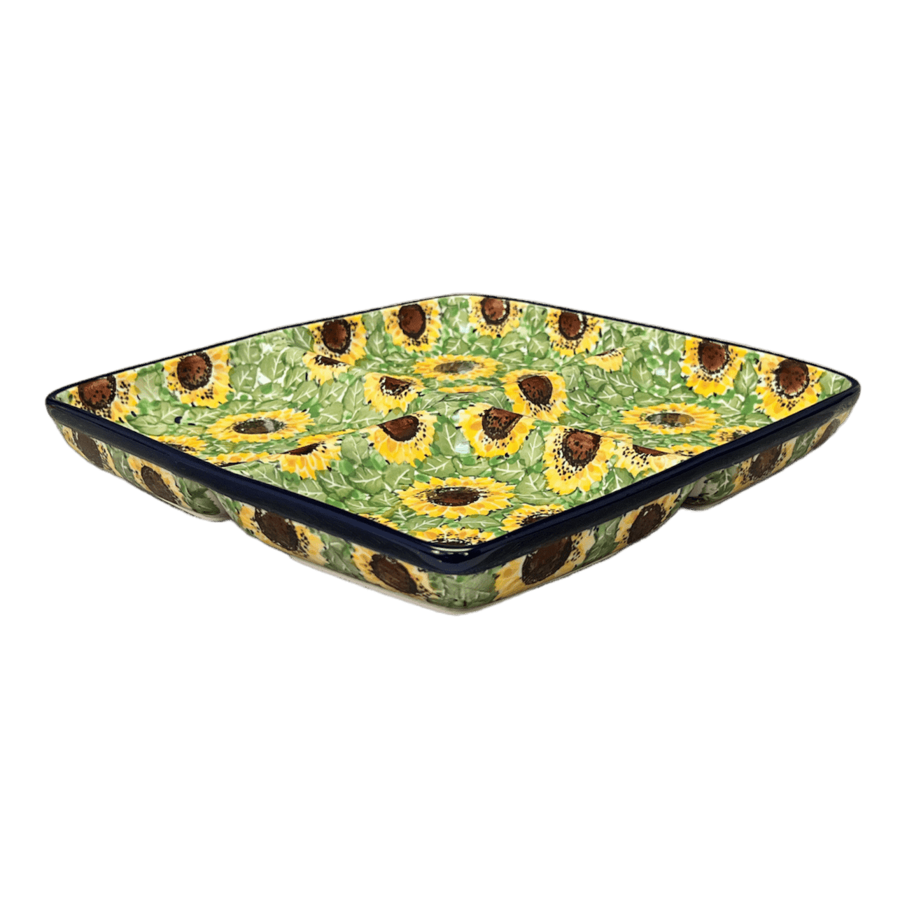 Divided Square Dish, 9.75", CA (AB40)