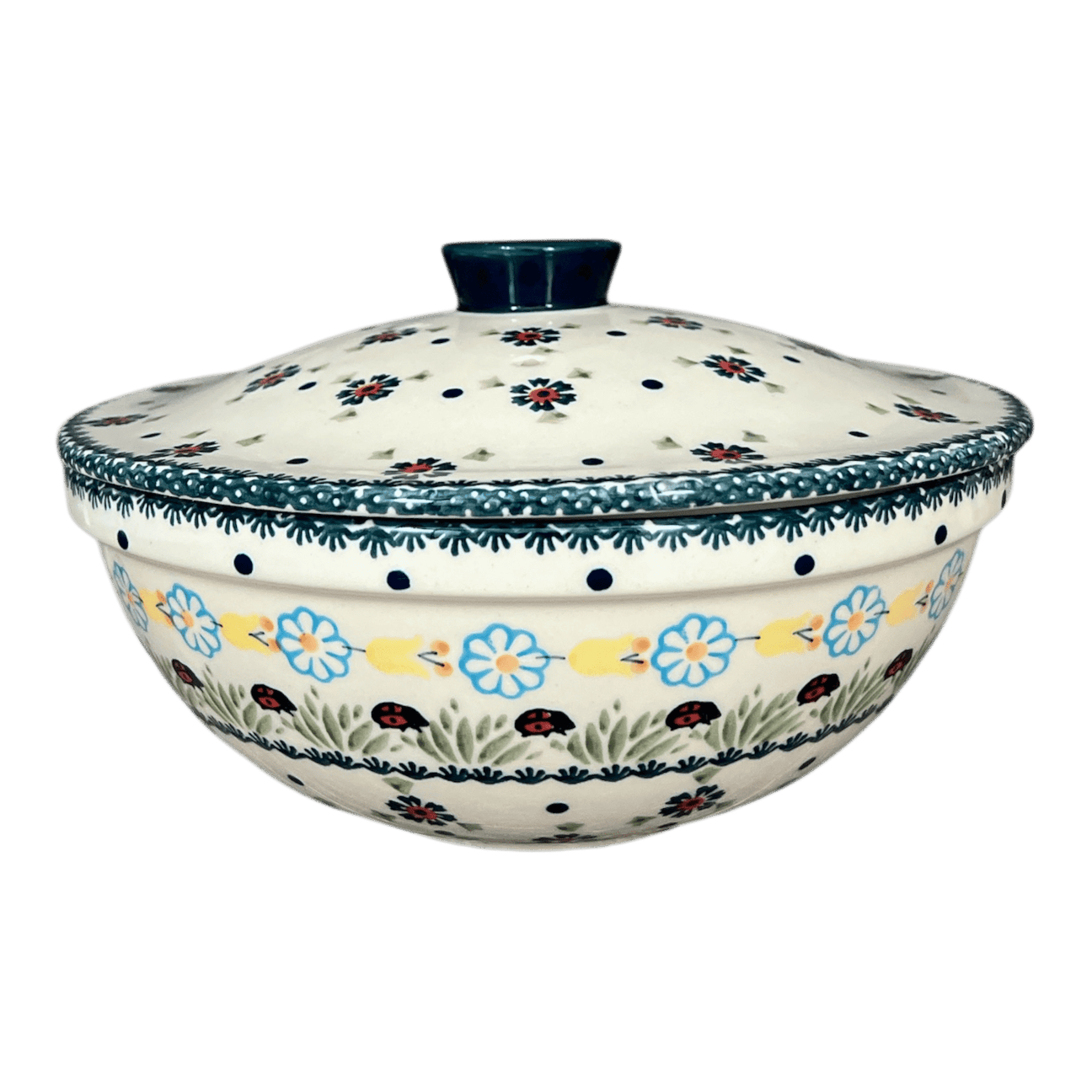 Bowl, Round, with Lid, 9.5", Manufaktura (M159)