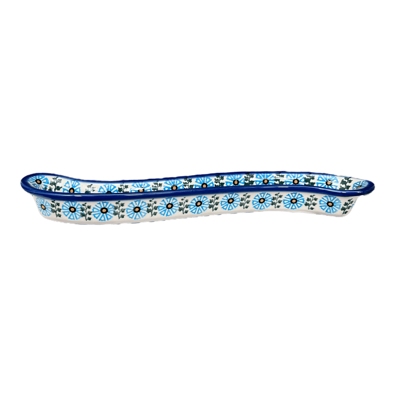Pattern Blue Daisy Spiral (38)