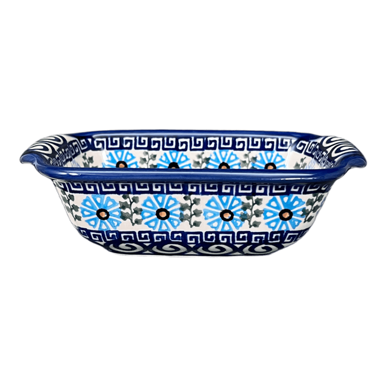 Pattern Blue Daisy Spiral (38)