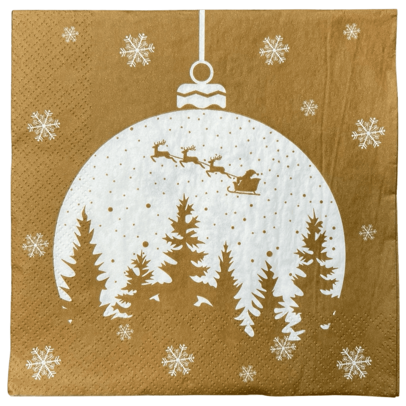 Pattern Golden Christmas Bauble (023101)