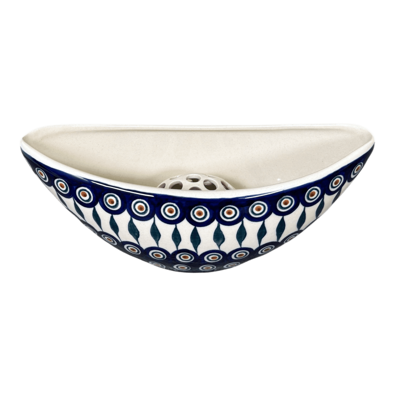 Vase, Ikebana, Oval, Frog Insert, 10.5" x 4.5", Manufaktura (W022)