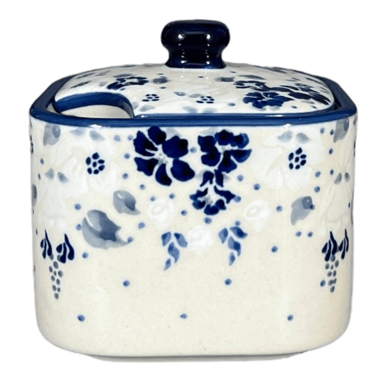 Pattern Blue & White Trumpet Vines (JZ43)