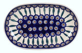 Plate, Roaster, Oval, 7"x11" in "Peacock" by Manufaktura | P099T-54
