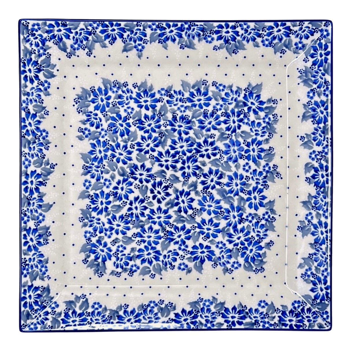 Plate, Square, Dinner, 11.25" Plate in "Winter Hibiscus" by Manufaktura | T145U-JZ42