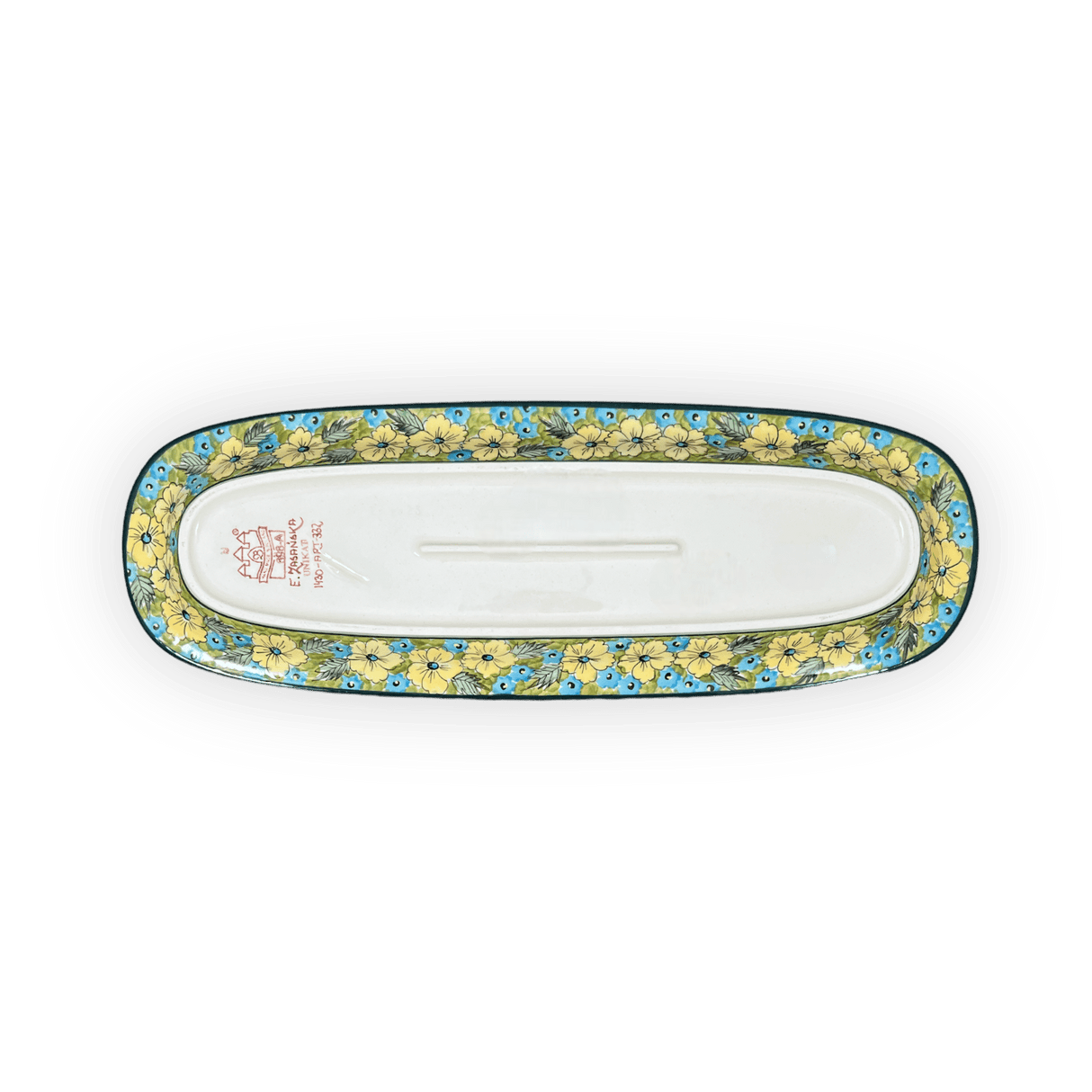 Platter, Oval, 17.5" x 6" in "Sunny Meadow" by Zaklady | Y1430A-ART332