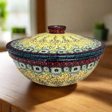 Bowl, Round, with Lid, 9.5" in "Sunshine Grotto" by Manufaktura | M159S-WK52