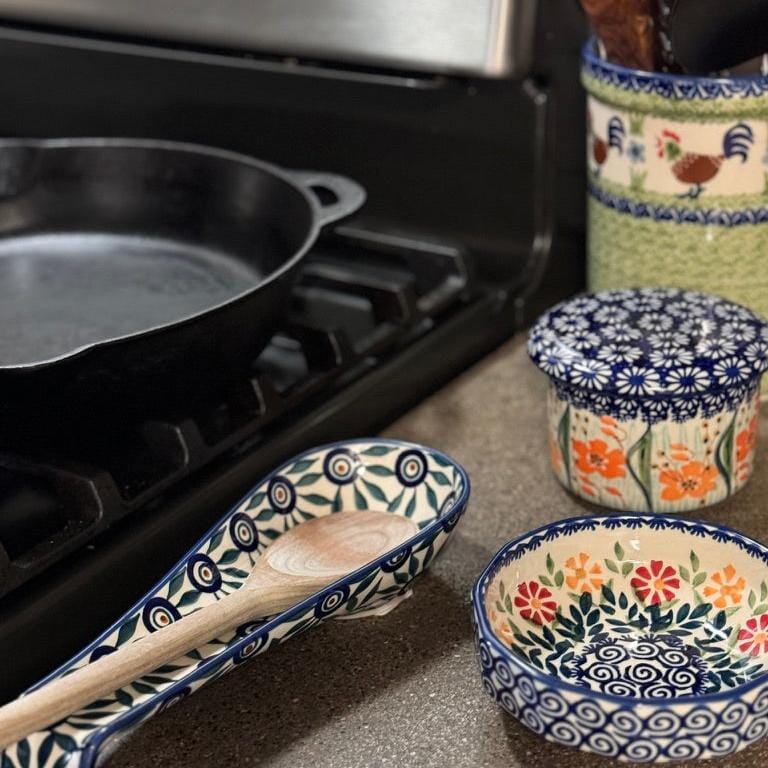 Butter Crock, 4.5" in "Sun-Kissed Garden" by Manufaktura | M136S-GM15