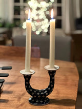 Candlestick, Two-Arm, 6" in "Simply Beautiful" by Manufaktura | S134T-AC61