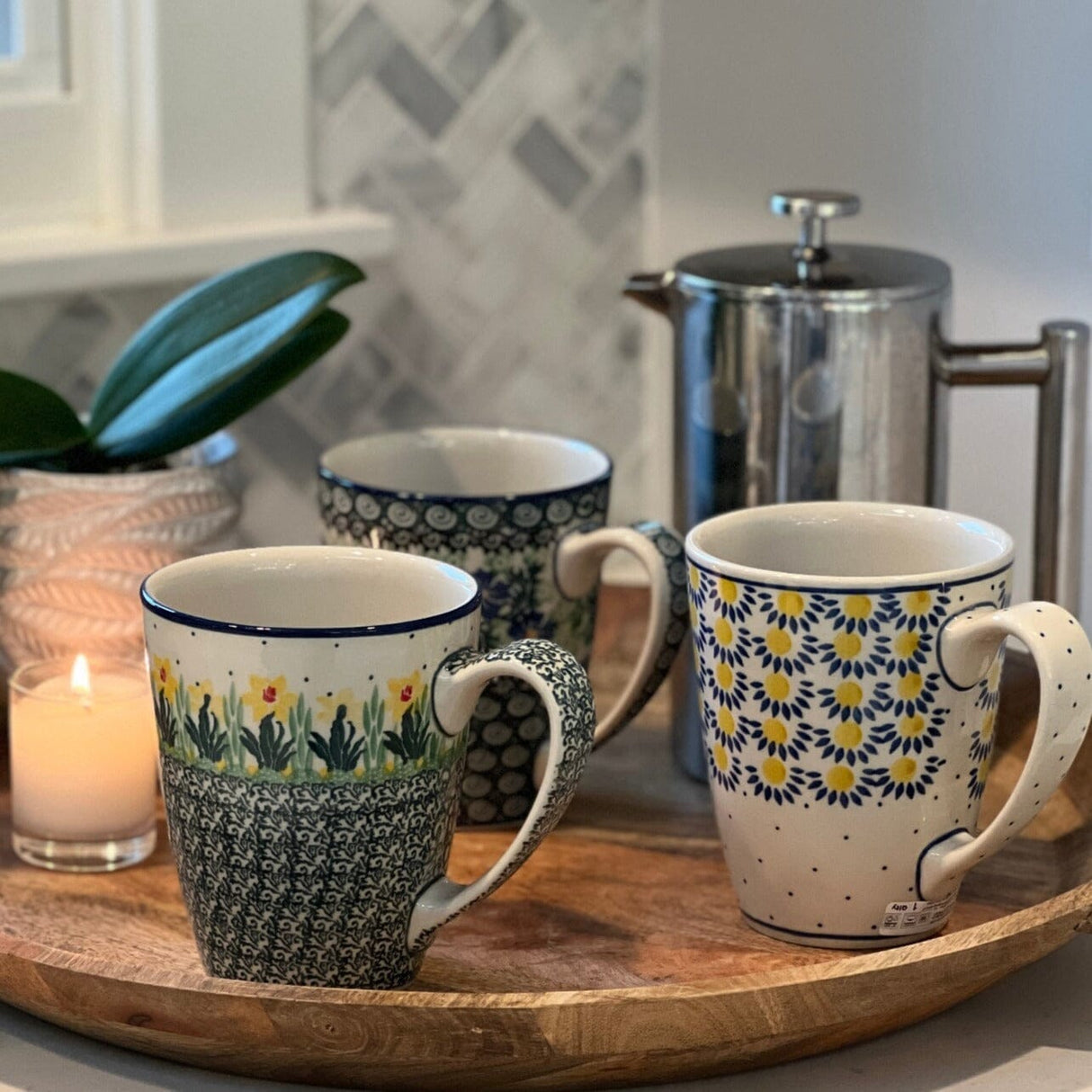 Mug, 22 oz in "Ring of Green" by Ceramika Artystyczna | AD60-1479X