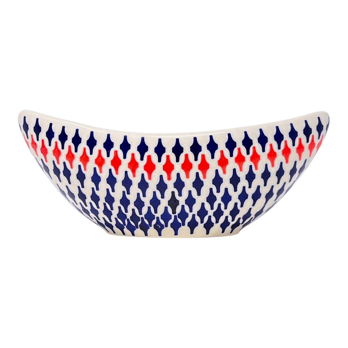 Vase, Ikebana, Oval, Frog Insert, 10.5" x 4.5" in "Shock Waves" by Manufaktura | W022U-GZ42