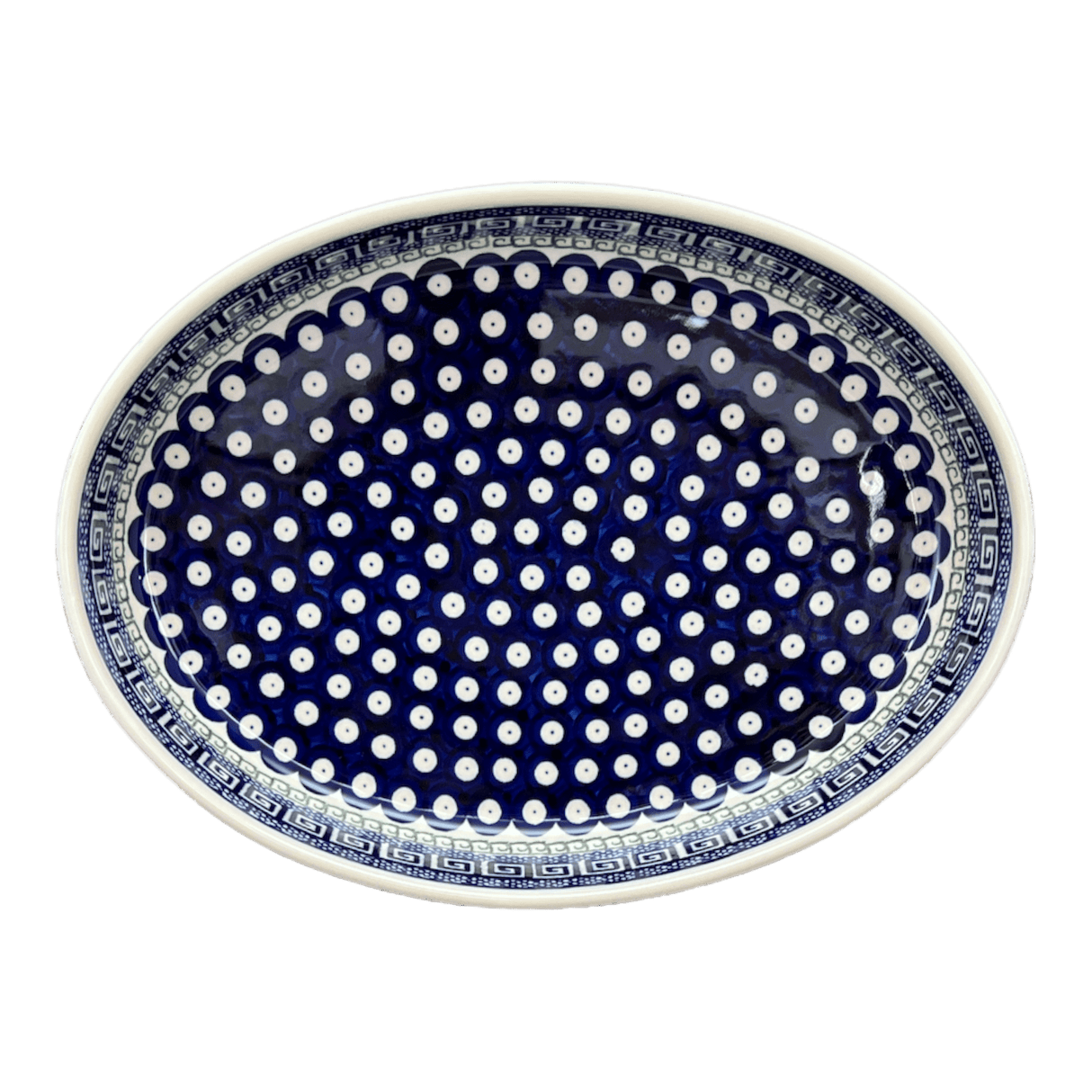 Baker, Oval, 12.25" in "Grecian Dot" by Zaklady | Y350A-D923