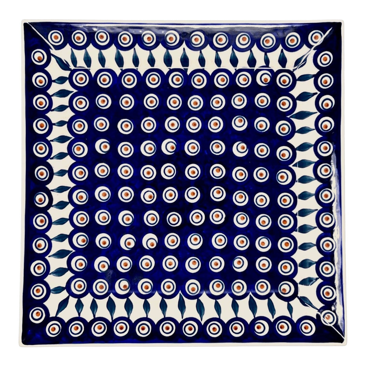 Plate, Square, Dinner, 11.25" Plate in "Peacock" by Manufaktura | T145T-54
