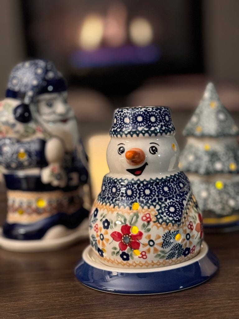 Luminary, Snowman, 5" in "Brilliant Garden" by Manufaktura | L026S-DPLW