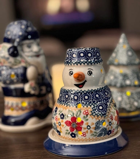 Luminary, Snowman, 5" in "Starry Wreath" by Manufaktura | L026T-PZG