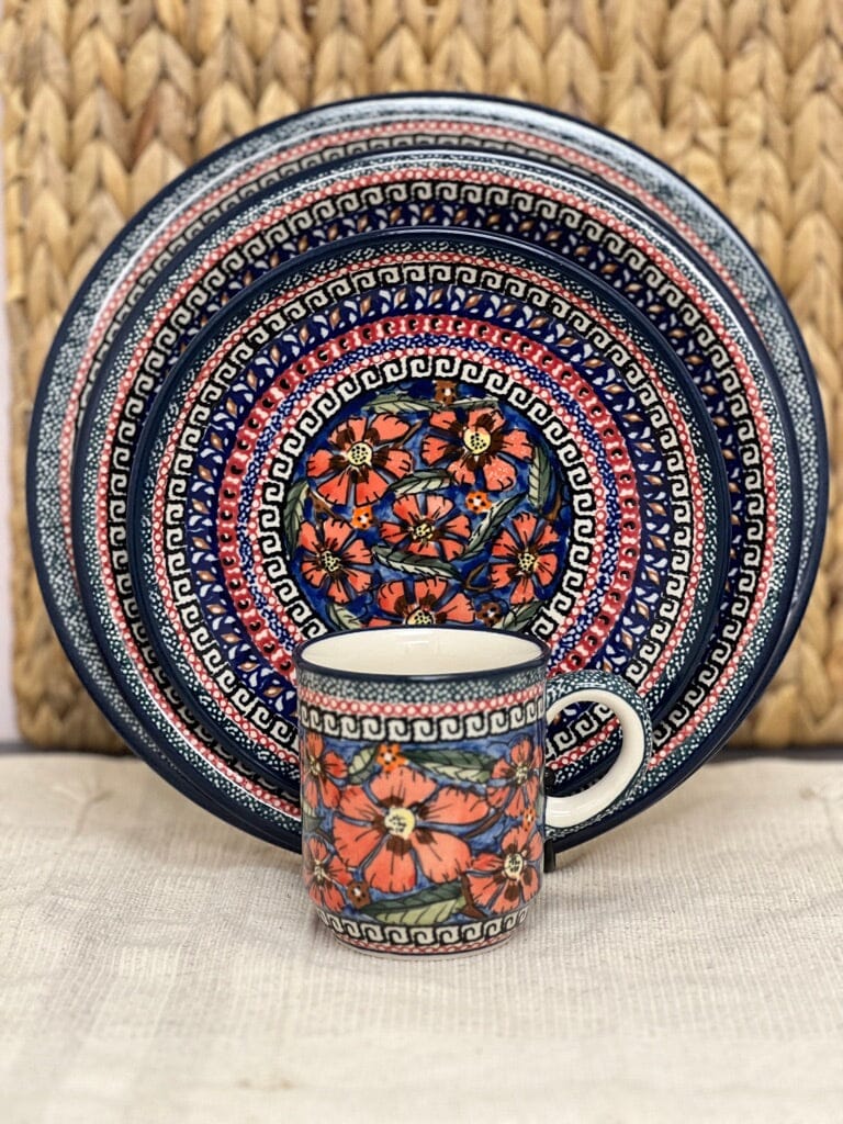 Mug, Traditional Mug, 8 oz in "Exotic Reds" by Zaklady | Y903-ART150