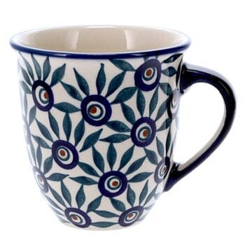 Mug, Mars Mug, 16 oz Large in "Peacock Parade" by Manufaktura | K106U-AS60