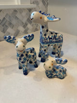 Figurine, Reindeer, 3.25" in "Dotted Reds" by Galia | GZW32-PG3