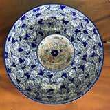 Bowl, Round, Shallow, Salad, 11.75" in "Dusty Blue Butterflies" by Manufaktura | M173U-AS56