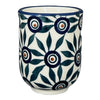 Polish Pottery Drinkware, Wine Cup, 6 oz in "Peacock Parade" by Manufaktura | K111U-AS60 at PolishPotteryOutlet.com