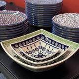 Bowl, Square, Nut, Small, 5.25" in "Scattered Ferns" by Manufaktura | M105S-GZ39