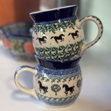 Mug, Belly Mug, 16 oz Large in "Race Track" by Ceramika Artystyczna | A073-2241X