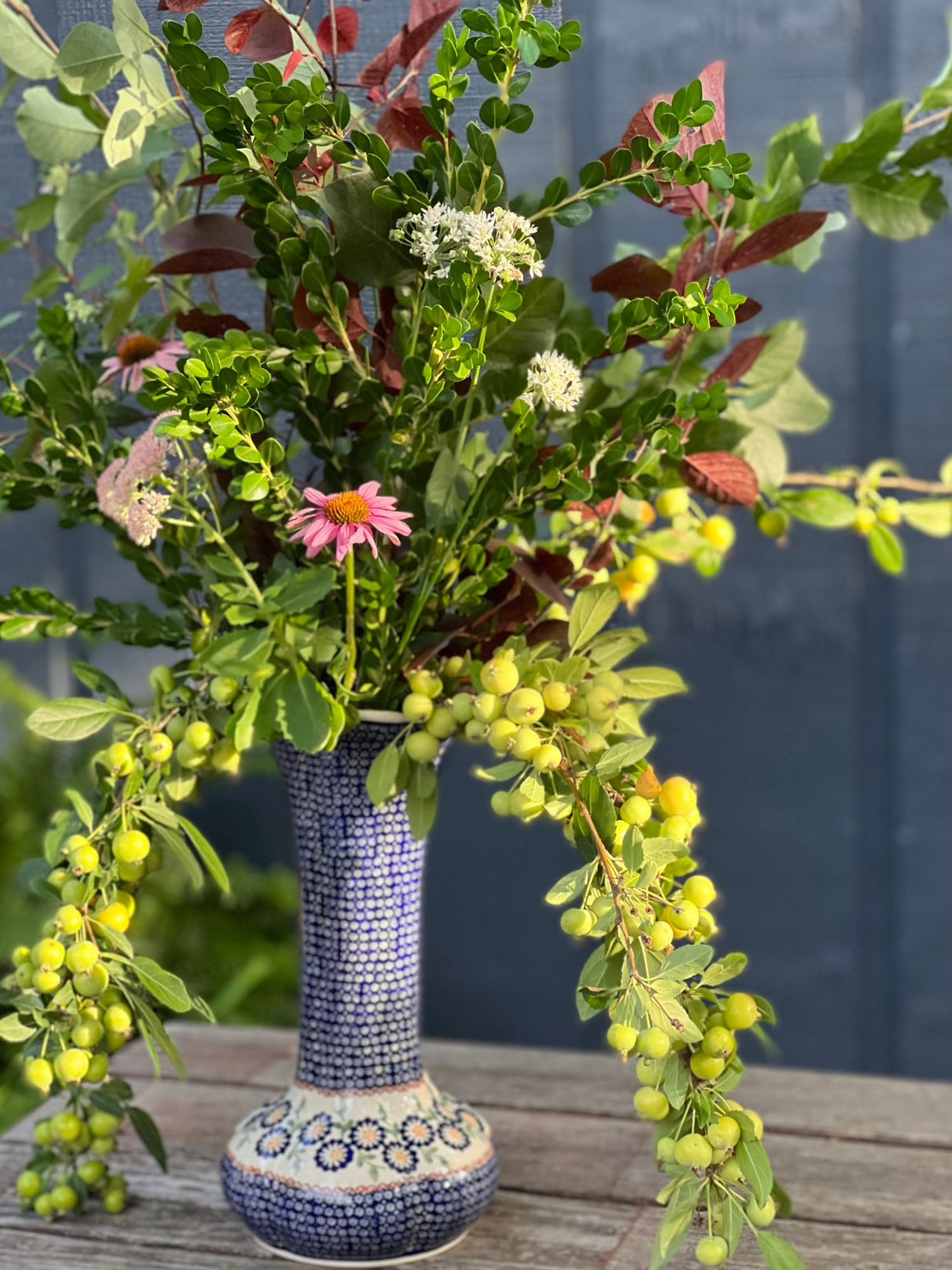Vase, Tulip Lipped, 12.5" in "Butterfly Bounty" by Manufaktura | W014S-WK76