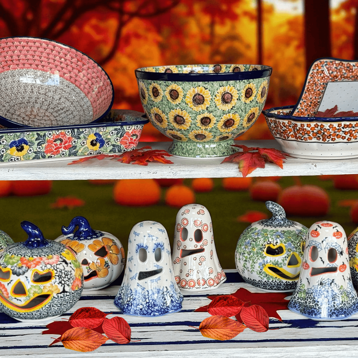 Luminary, Ghost, 5.25" in "Pumpkin Pasture" by Galia | GAD46-UH1