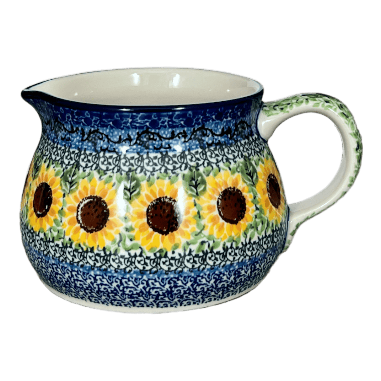 Pitcher, 30 oz in "Sunflowers" by Ceramika Artystyczna | A008-U4739