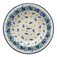 A picture of a Polish Pottery C.A. Soup Plate (Hyacinth in the Wind) | A014-2037X as shown at PolishPotteryOutlet.com/products/9-25-soup-pasta-plate-hyacinth-in-the-wind-a014-2037x