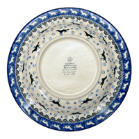 A picture of a Polish Pottery CA Soup Plate (Wiener Dog Delight) | A014-2151X as shown at PolishPotteryOutlet.com/products/9-25-soup-pasta-plate-wiener-dog-delight-a014-2151x