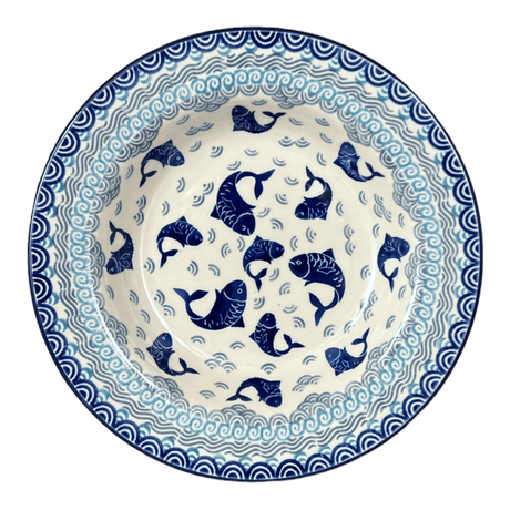 Plate, Round, Soup Plate, 9.25" in "Koi Pond" by Ceramika Artystyczna | A014-2372X