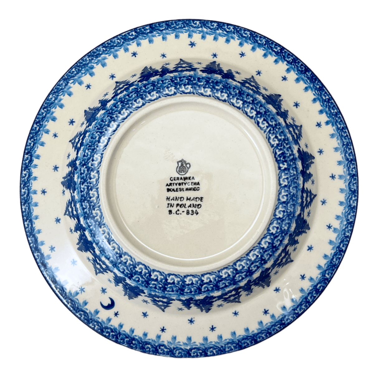 Plate, Round, Soup Plate, 9.25" in "Winter Skies" by Ceramika Artystyczna | A014-2826X