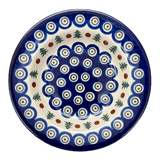 Plate, Round, Soup Plate, 9.25" in "Peacock Pine" by Ceramika Artystyczna | A014-366X