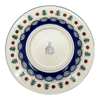 A picture of a Polish Pottery CA Soup Plate (Peacock Pine) | A014-366X as shown at PolishPotteryOutlet.com/products/9-25-soup-pasta-plate-peacock-pine-a014-366x