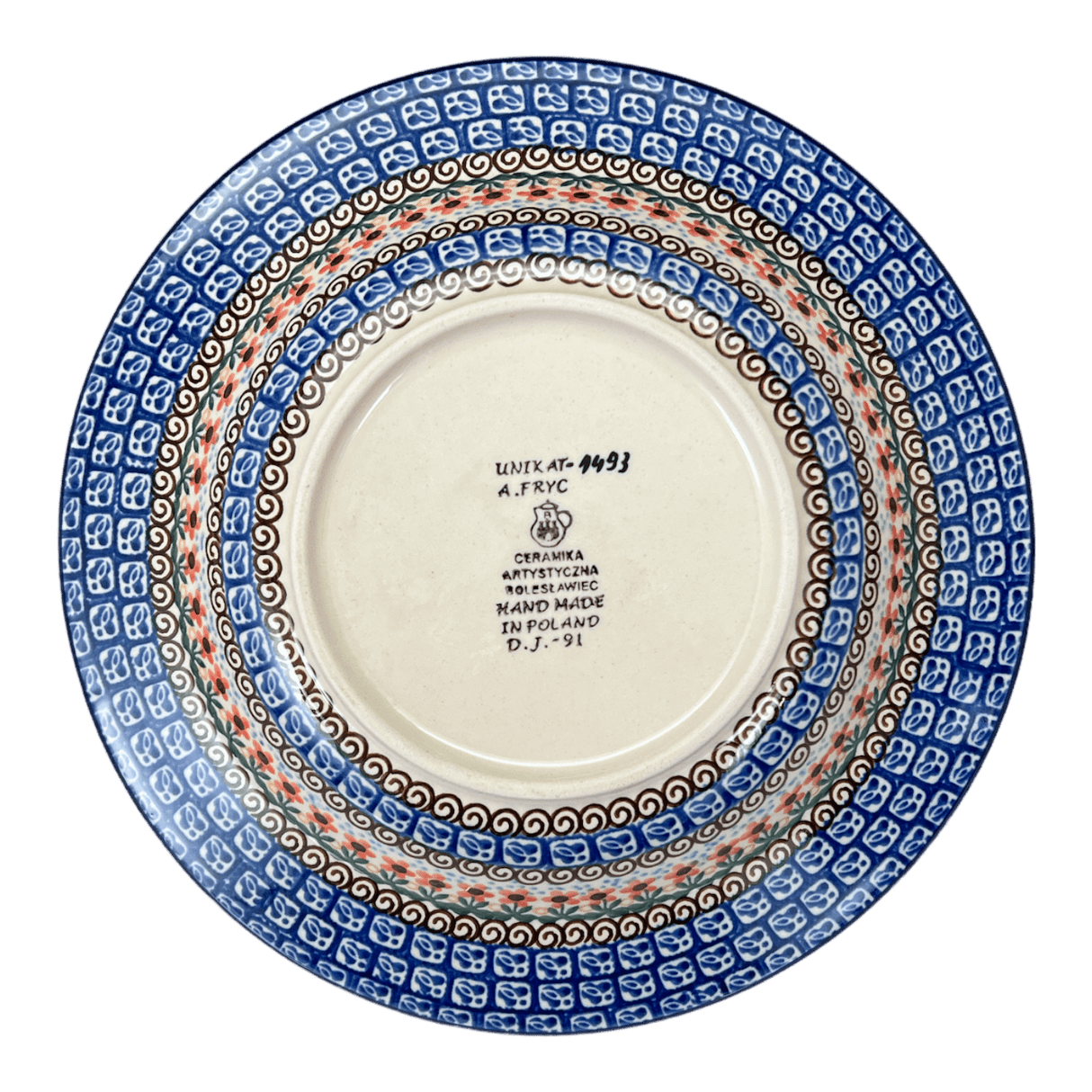 Plate, Round, Soup Plate, 9.25" in "Butterfly Parade" by Ceramika Artystyczna | A014-U1493