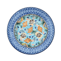 A picture of a Polish Pottery CA Soup Plate (Poseidon's Treasure) | A014-U1899 as shown at PolishPotteryOutlet.com/products/c-a-soup-plate-poseidons-treasure-a014-u1899