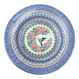 Plate, Round, Soup Plate, 9.25" in "Hummingbird Bouquet" by Ceramika Artystyczna | A014-U3357