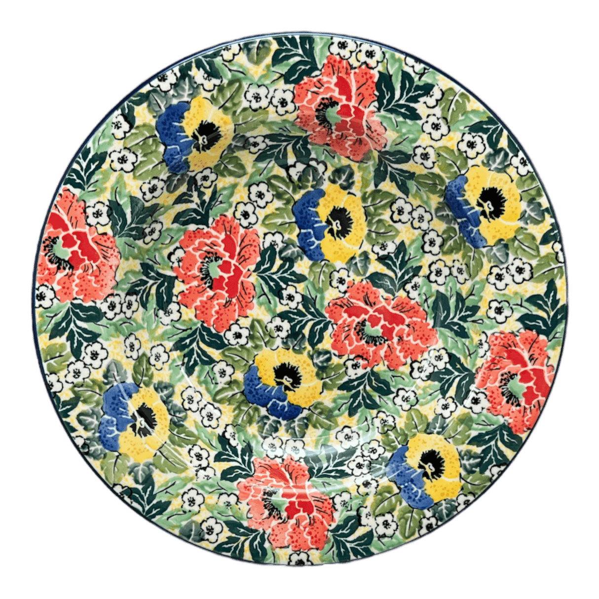 Plate, Round, Soup Plate, 9.25" in "Tropical Love" by Ceramika Artystyczna | A014-U4705