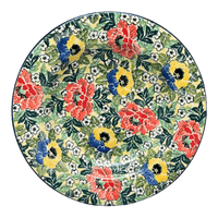A picture of a Polish Pottery C.A. Soup Plate (Tropical Love) | A014-U4705 as shown at PolishPotteryOutlet.com/products/c-a-9-25-soup-pasta-plate-tropical-love-a014-u4705