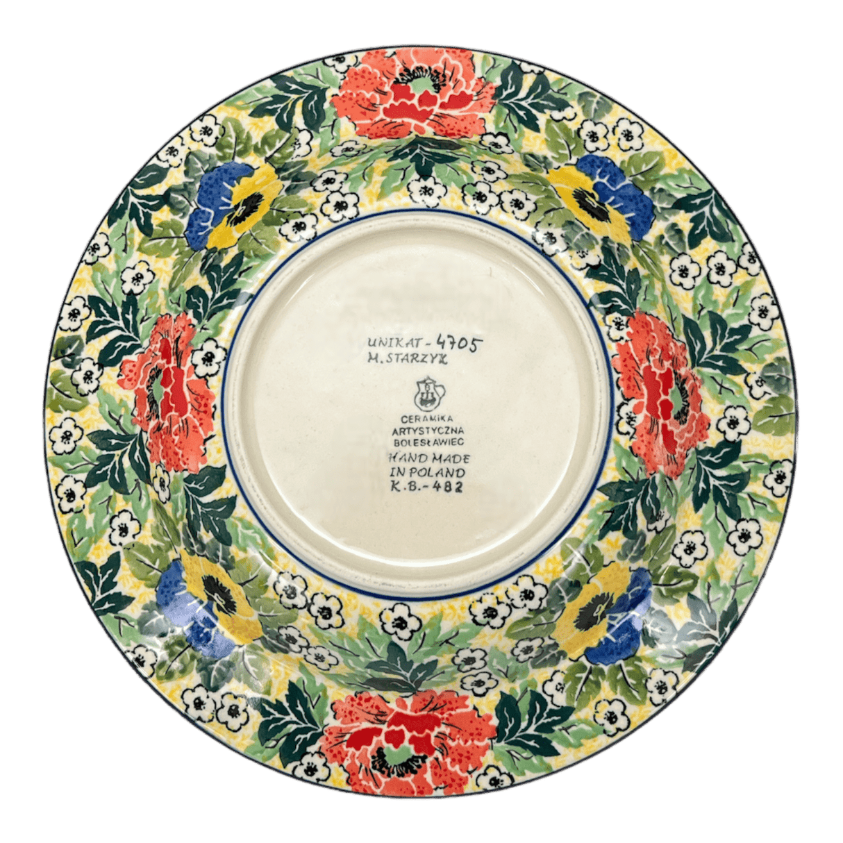 Plate, Round, Soup Plate, 9.25" in "Tropical Love" by Ceramika Artystyczna | A014-U4705