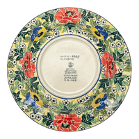 A picture of a Polish Pottery CA Soup Plate (Tropical Love) | A014-U4705 as shown at PolishPotteryOutlet.com/products/c-a-9-25-soup-pasta-plate-tropical-love-a014-u4705
