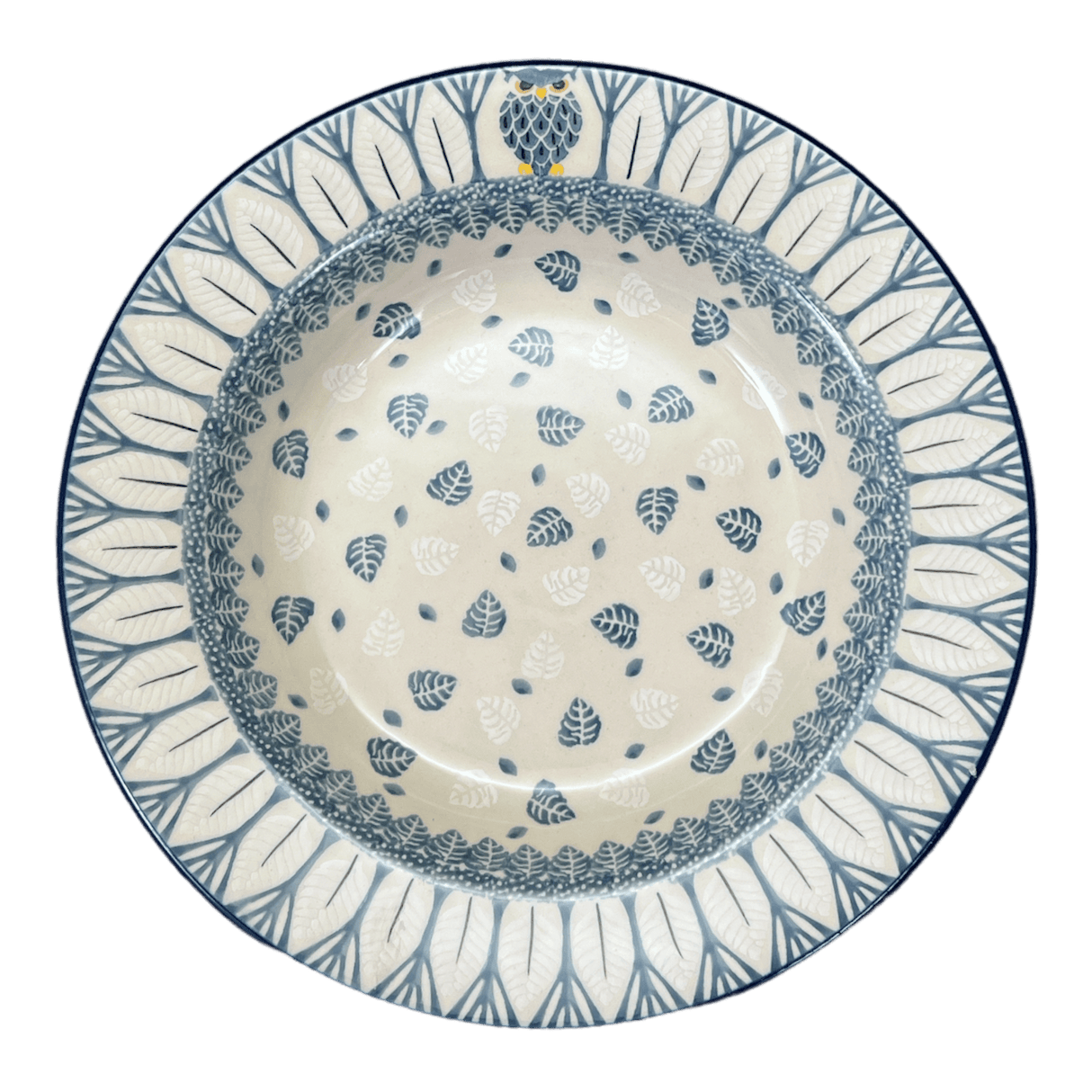 Plate, Round, Soup Plate, 9.25" in "Lone Owl" by Ceramika Artystyczna | A014-U4872