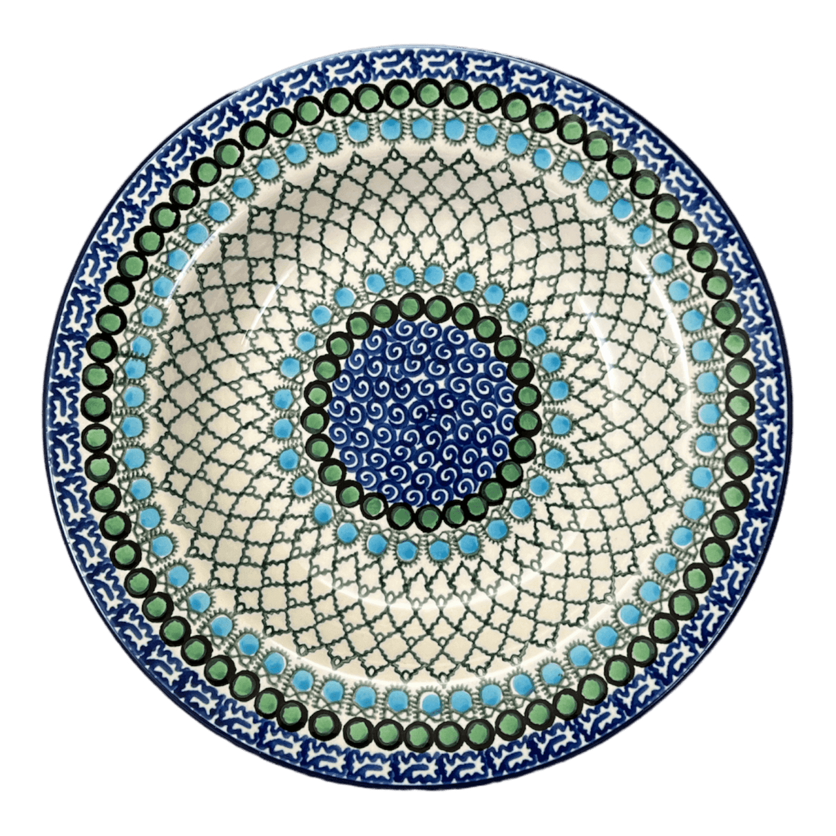 Plate, Round, Soup Plate, 9.25" in "Mediterranean Waves" by Ceramika Artystyczna | A014-U72